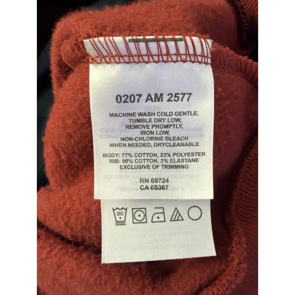 Columbia Full Zip Fleece‎ Jacket Mens Medium Red Mock Neck Sweatshirt AM2577